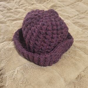 Irish wool cable knit bowler hat
